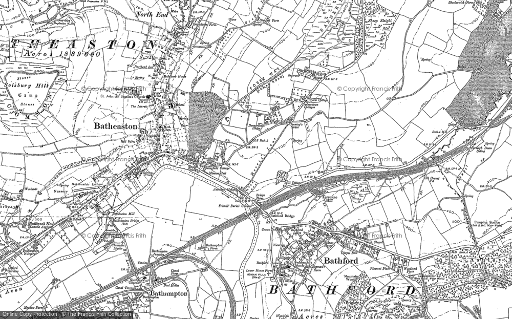 Old Map of Batheaston, 1902 in 1902