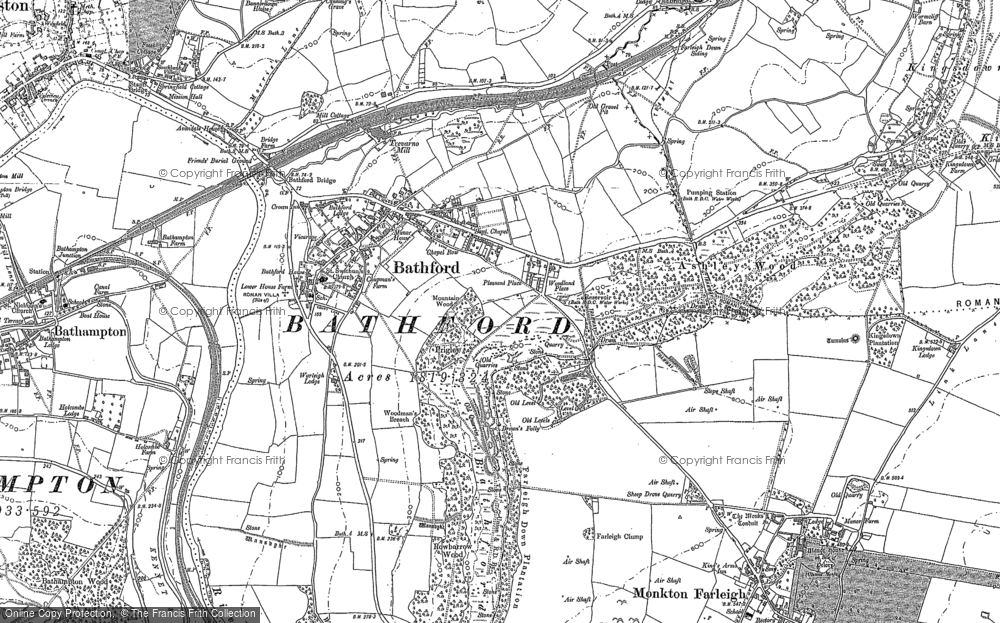 Old Map of Bathford, 1902 in 1902