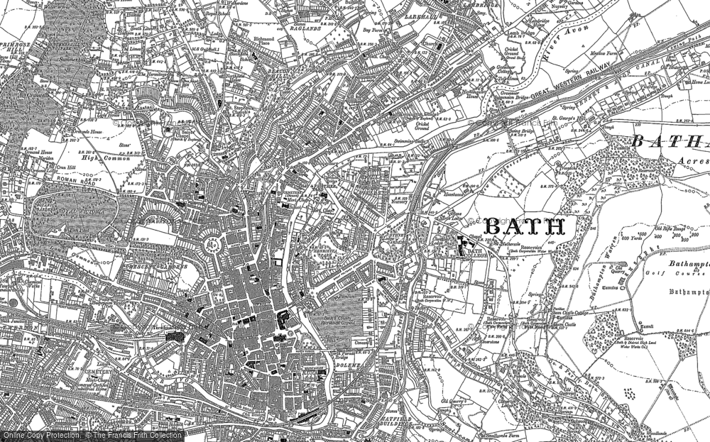 Old Map of Bathwick, 1902 in 1902