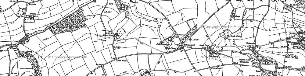 Old map of Battisborough Cross in 1905