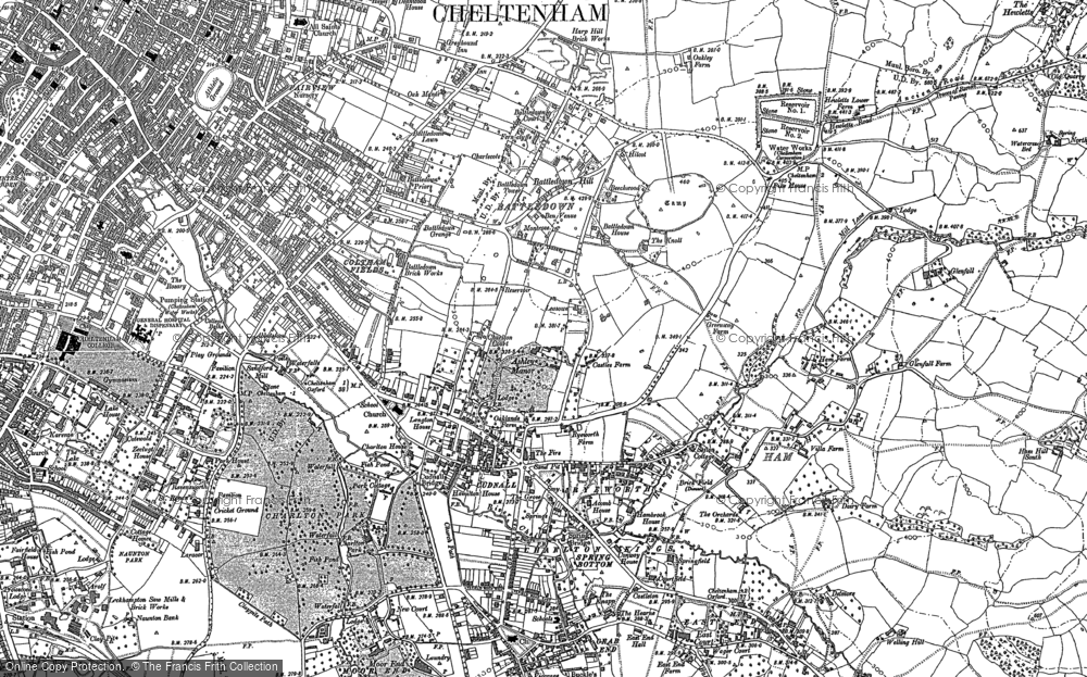 Old Map of Battledown, 1883 - 1885 in 1883