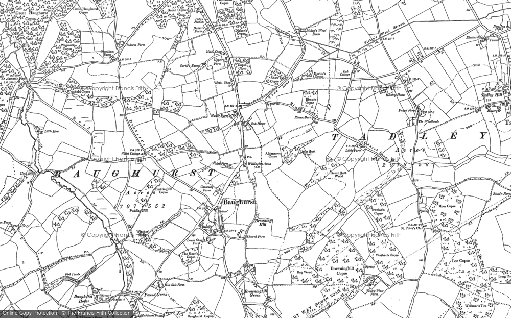 Old Map of Historic Map covering Heath End in 1894