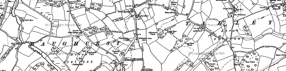 Old map of Baughurst in 1894