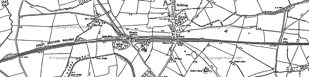 Old map of Baulking in 1898