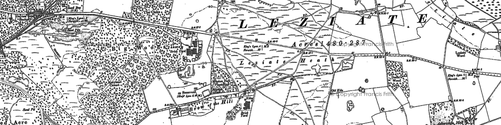 Old map of Bawsey in 1897