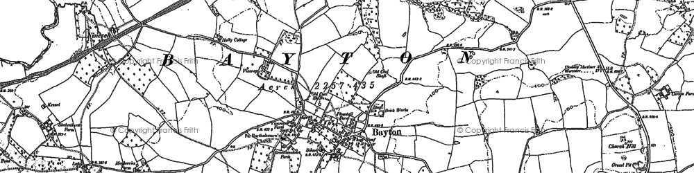 Old map of Bayton in 1901