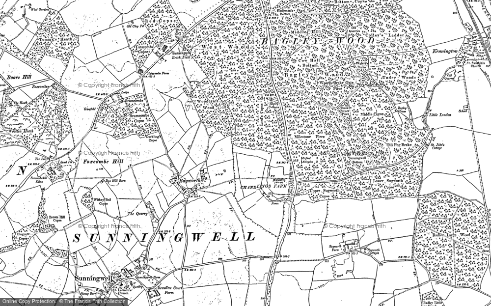 Old Map of Bayworth, 1910 in 1910