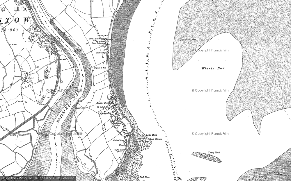 Old Map of Beachley, 1900 in 1900