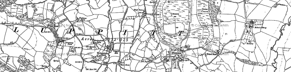 Old map of Beacon in 1887