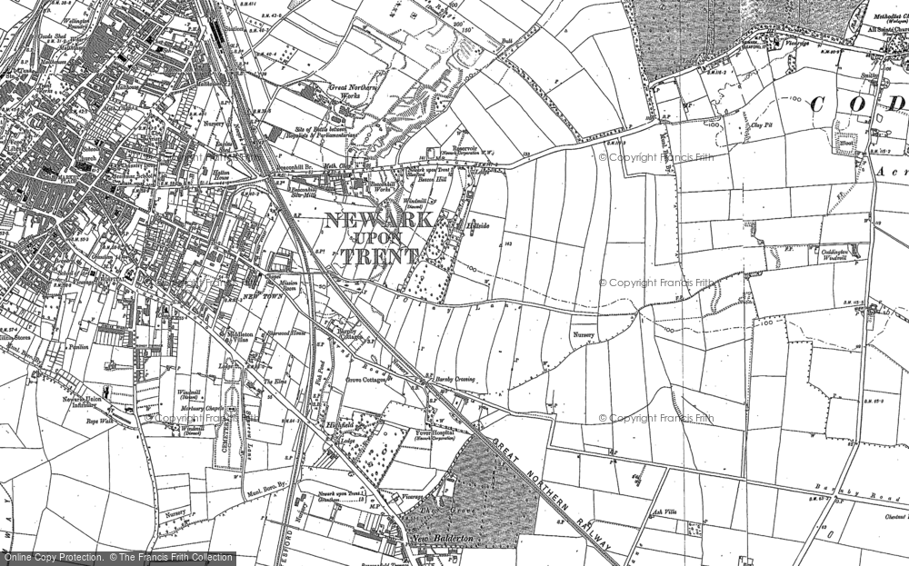 Old Map of Beacon Hill, 1884 - 1899 in 1884