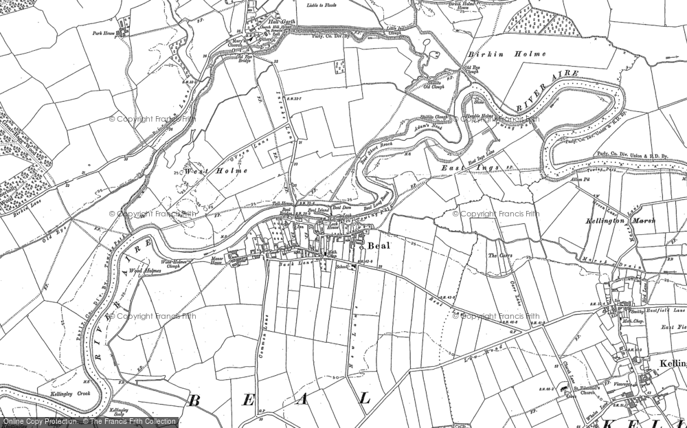 Old Map of Beal, 1889 - 1890 in 1889