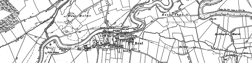 Old map of Kellingley in 1889