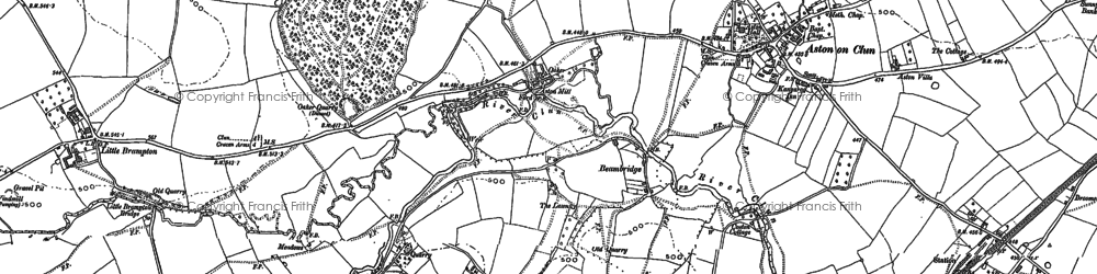 Old map of Beambridge in 1883