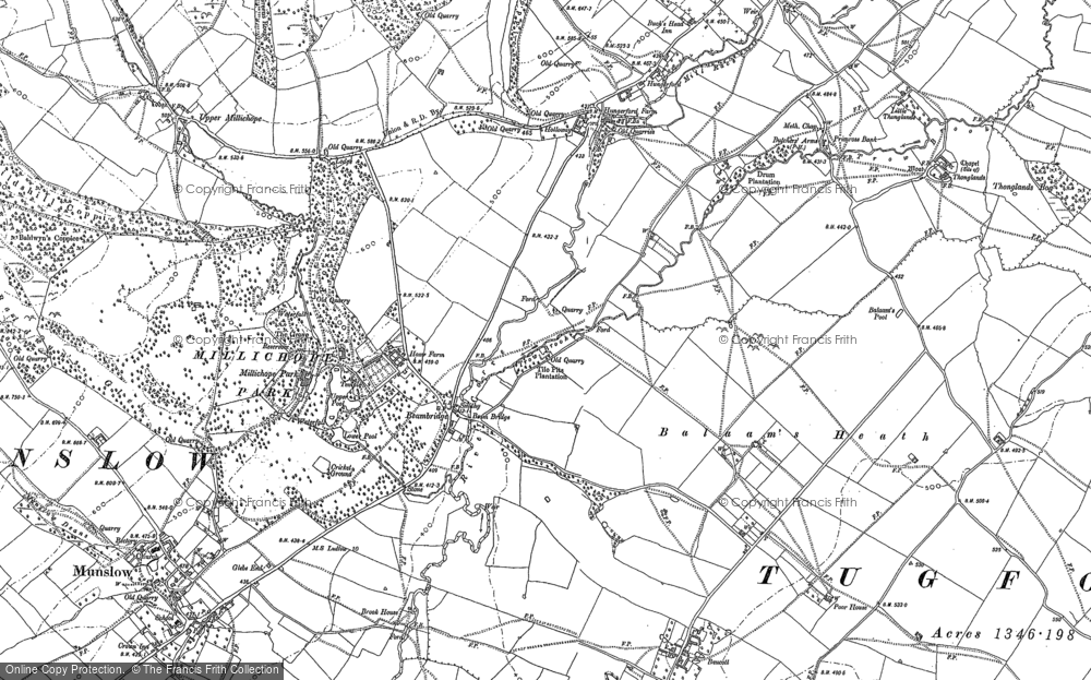 Old Map of Beambridge, 1883 in 1883