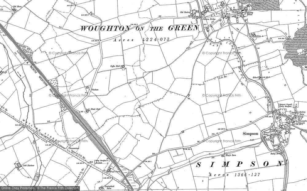 Old Map of Beanhill, 1924 in 1924