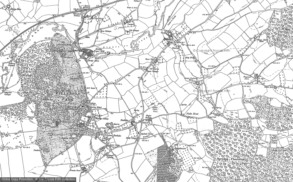 Old Map of Historic Map covering Hollis Head in 1887