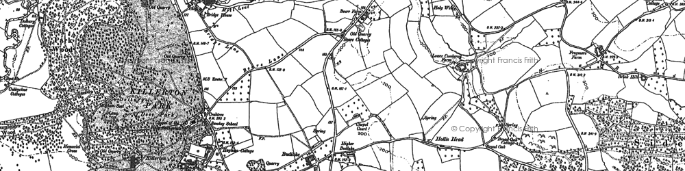 Old map of Ellerhayes in 1887