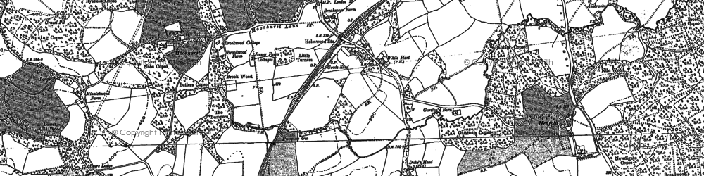 Old map of Beare Green in 1895