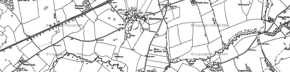 Old map of Bearstone in 1879
