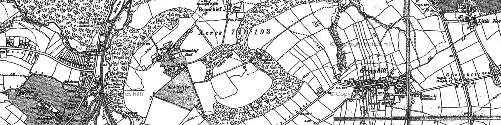 Old map of Abbeydale in 1896