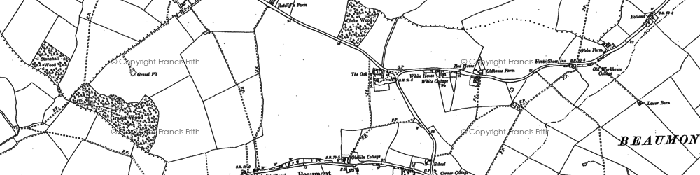 Old map of Beaumont in 1896