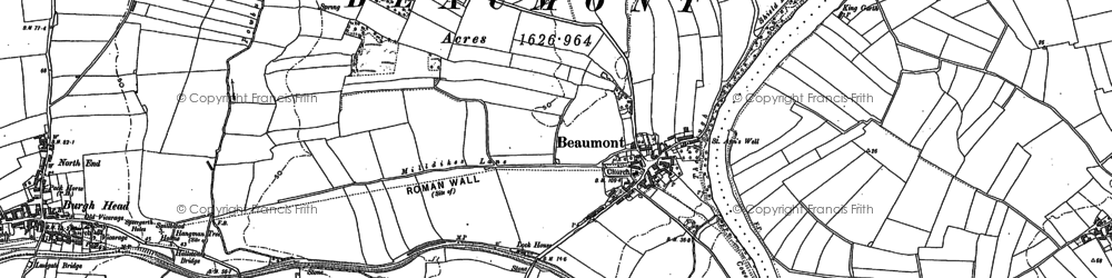 Old map of Beaumont in 1899