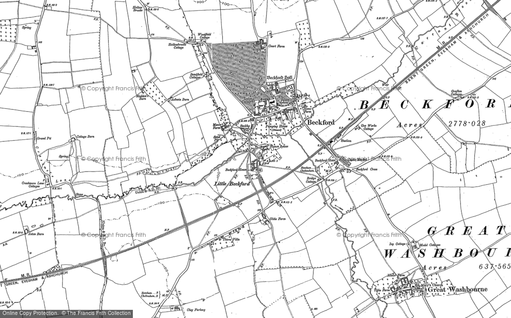 Old Map of Beckford, 1883 - 1901 in 1883