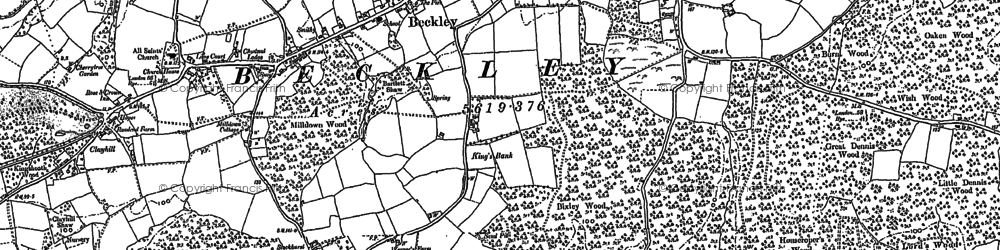 Old map of Four Oaks in 1897
