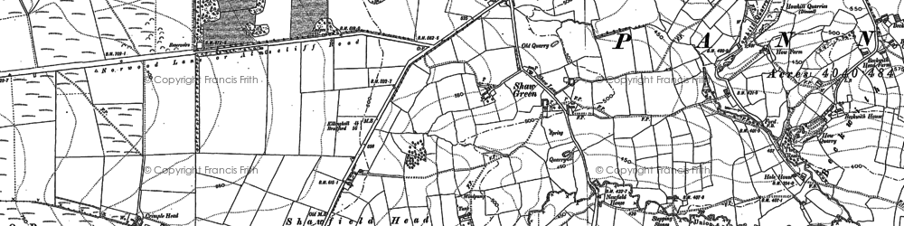 Old map of Beckwithshaw in 1890
