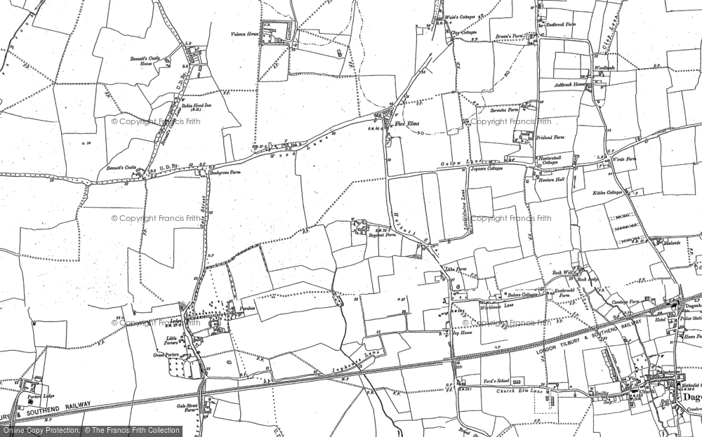 Old Map of Becontree, 1894 - 1895 in 1894