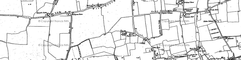 Old map of Becontree in 1894