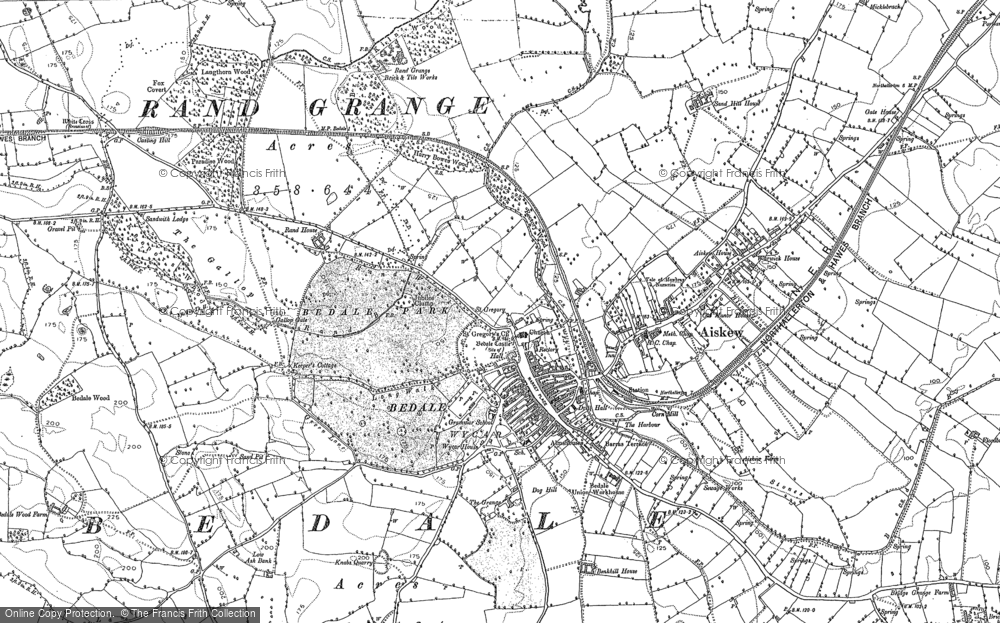 Old Map of Bedale, 1890 - 1891 in 1890