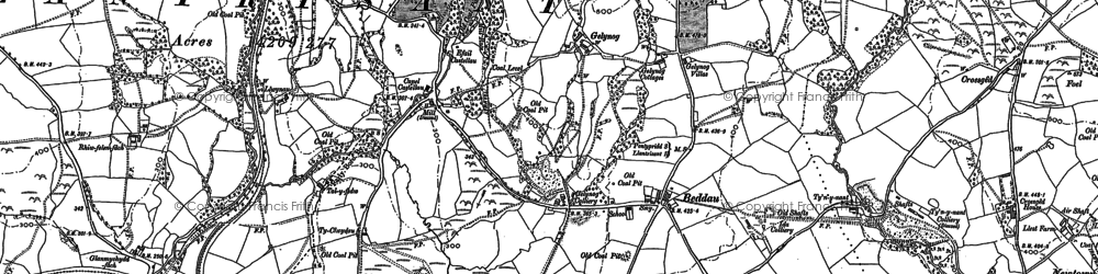 Old map of Beddau in 1897
