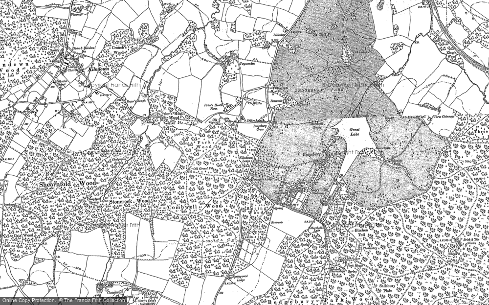Old Map of Historic Map covering Stonecrouch in 1907