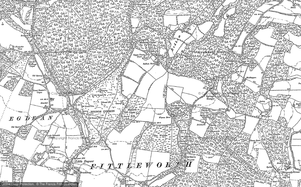 Old Map of Bedham, 1896 in 1896