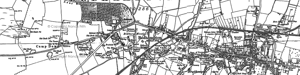 Old map of Bedhampton in 1907