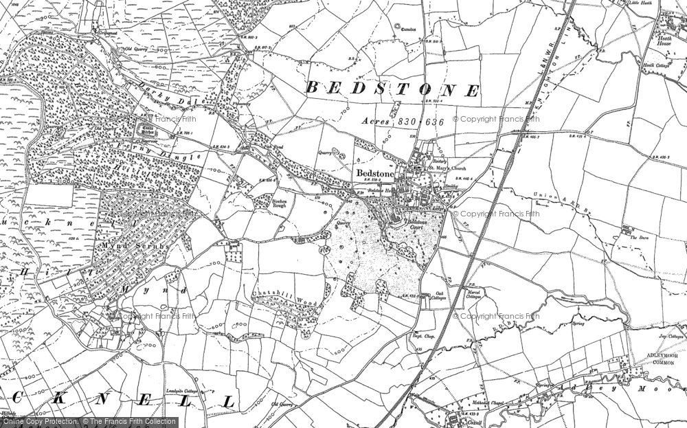 Old Map of Bedstone, 1902 in 1902