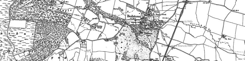 Old map of Bedstone in 1902