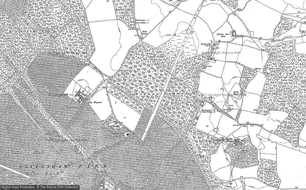 Old Map of Bedwyn Common, 1899 - 1909 in 1899