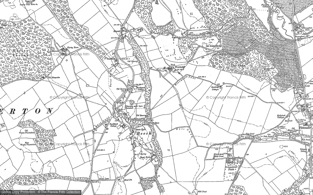Old Map of Historic Map covering Toft, The in 1879