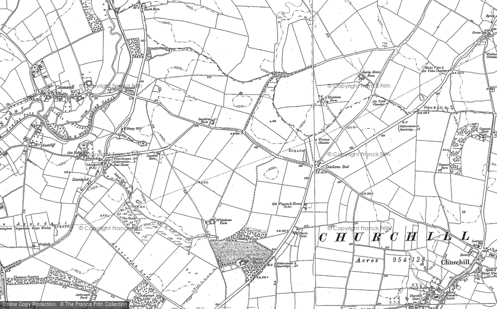 Old Map of Beech Tree, 1882 - 1883 in 1882