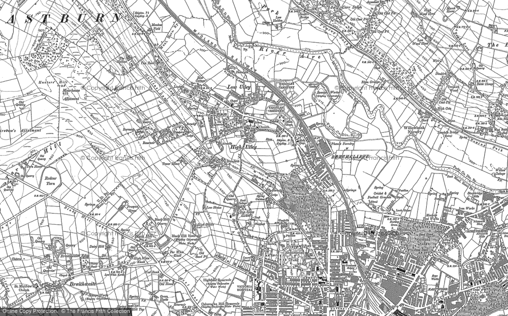 Old Map of Beechcliffe, 1892 - 1893 in 1892