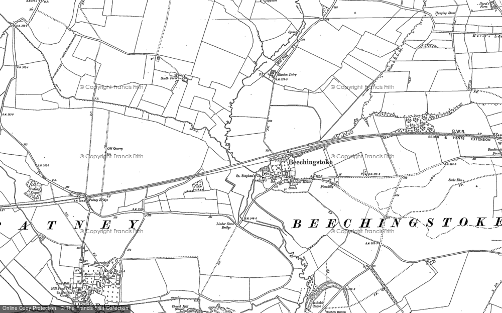 Old Map of Beechingstoke, 1899 in 1899