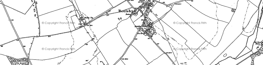 Old map of Beelsby in 1887