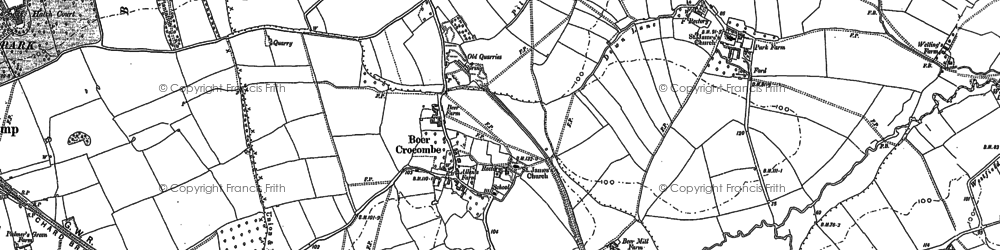 Old map of Beercrocombe in 1886