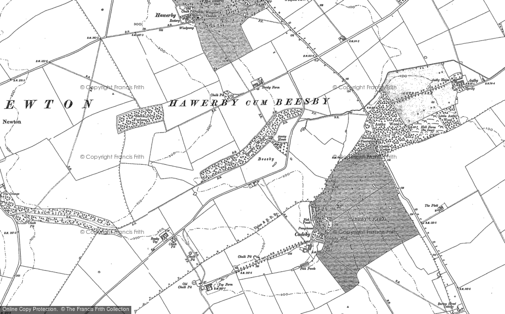 Old Map of Historic Map covering Beesby Village in 1887