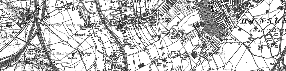 Old map of Beeston in 1847