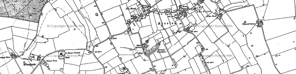 Old map of Beeston in 1883