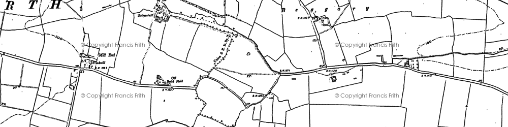 Old map of Begwary in 1900