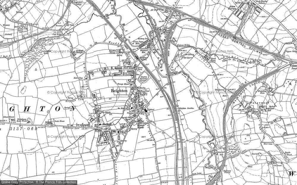 Old Map of Beighton, 1890 - 1902 in 1890
